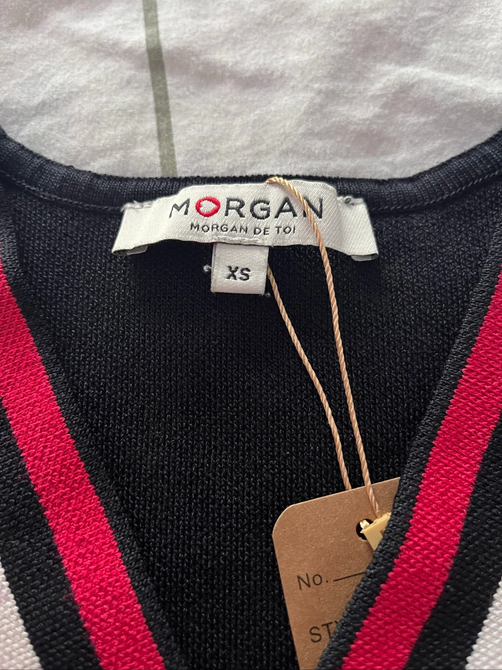 Rode en zwarte Morgan-jurk / 201-RMAMA.N maat 34 – photo 3